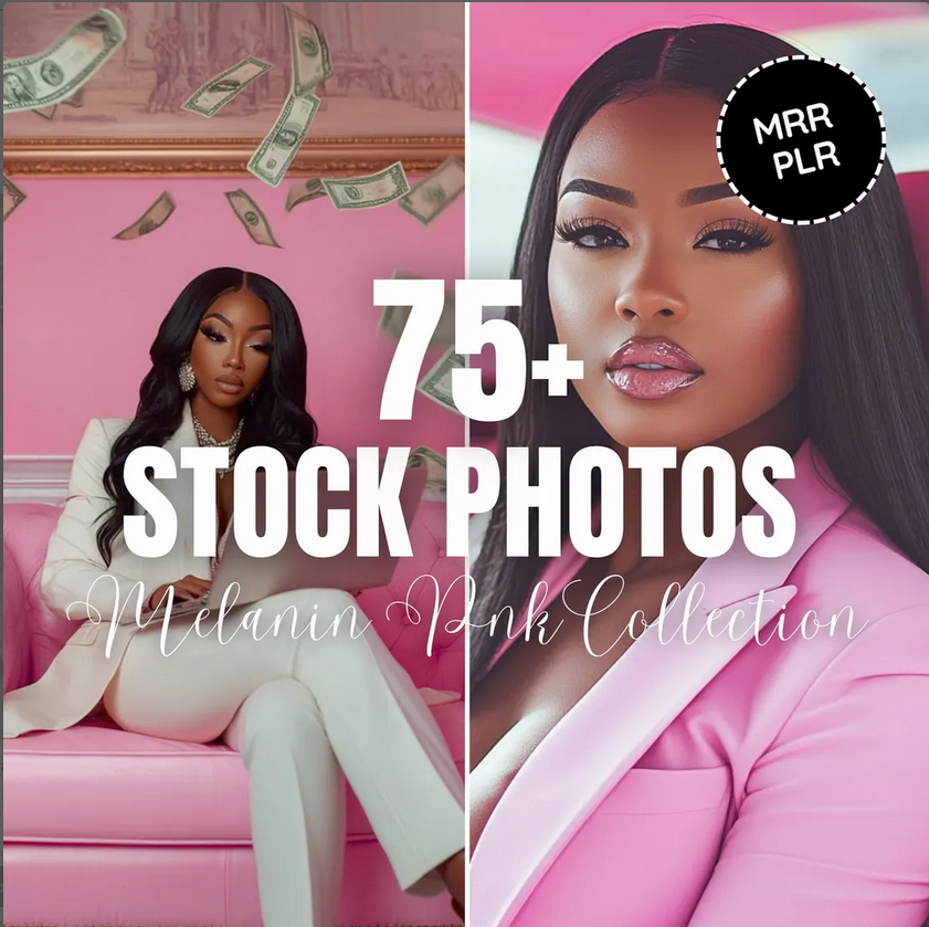 Stock Photo Melanin Girl Boss | Pink Aeshtetic Stock image