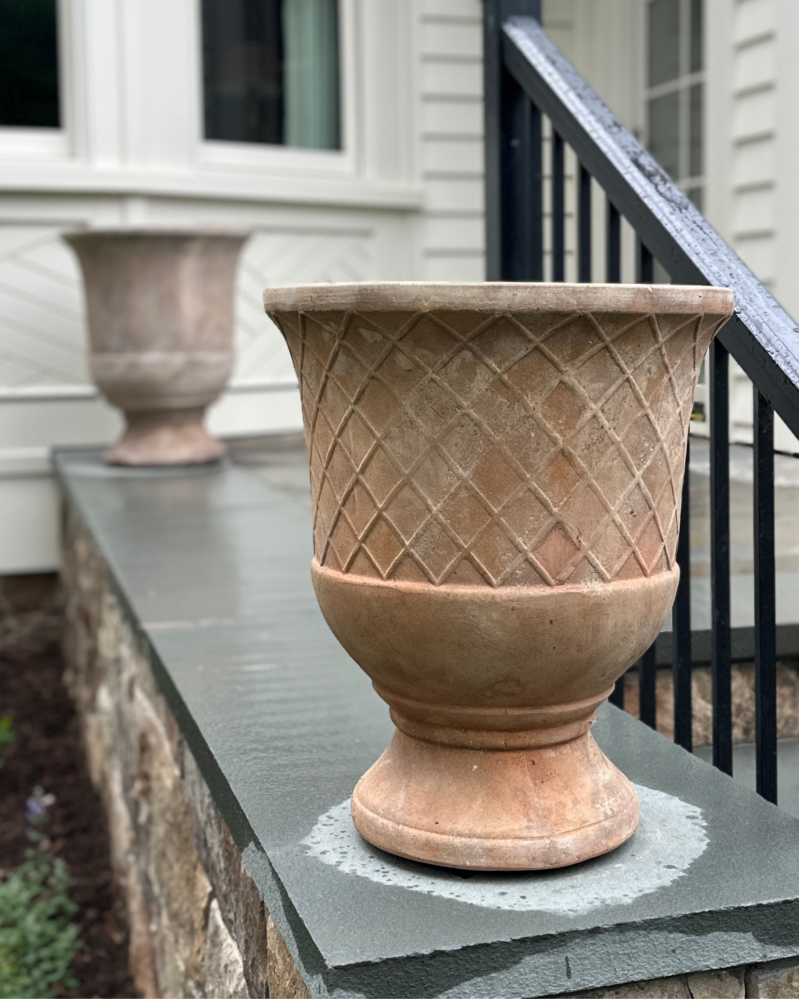  Antique terra cotta urns 