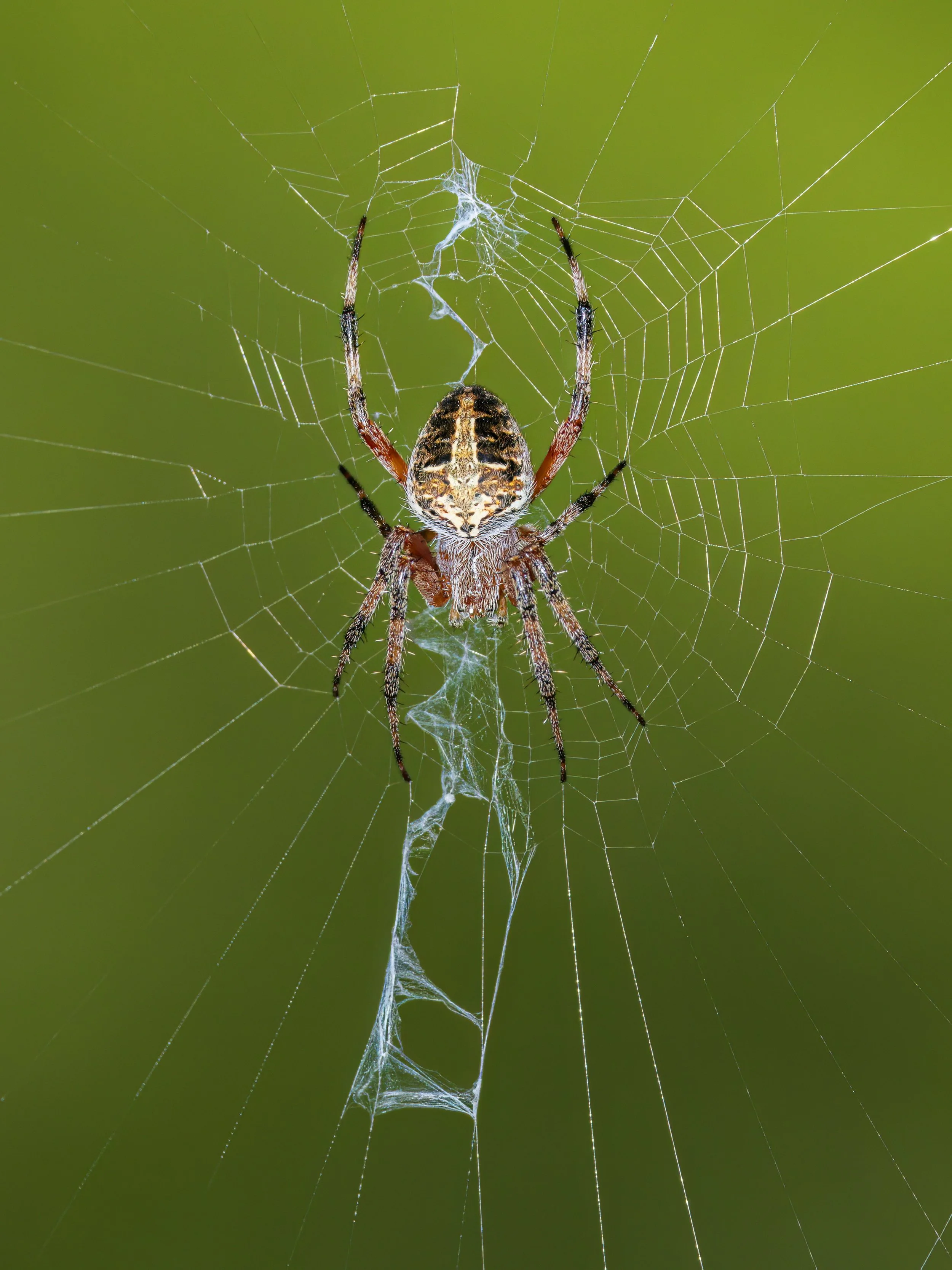 American House spider and orb design (color).