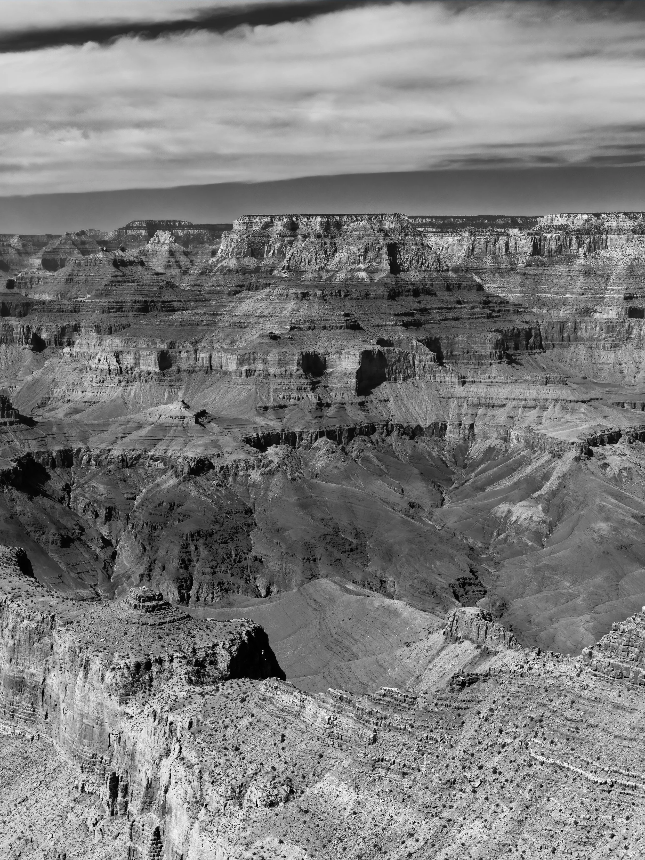 Grand Canyon in black and white, Arizona.