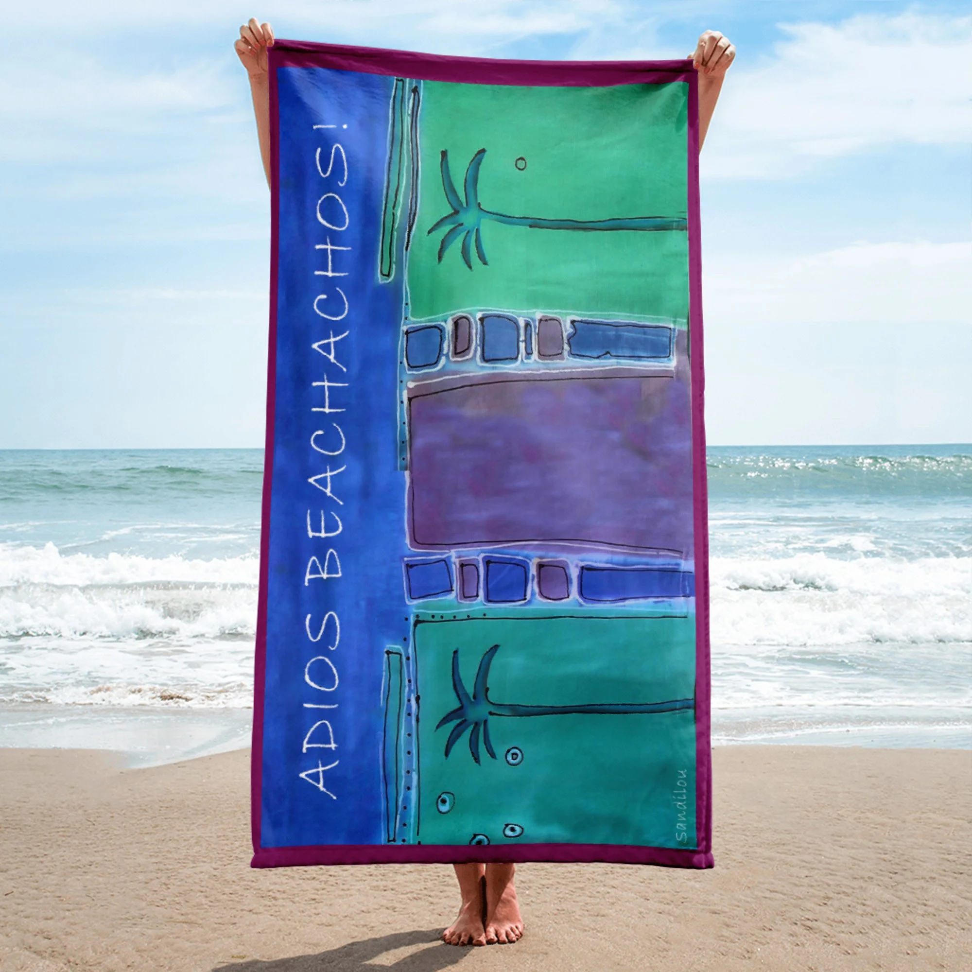 Adios Beachachos towel