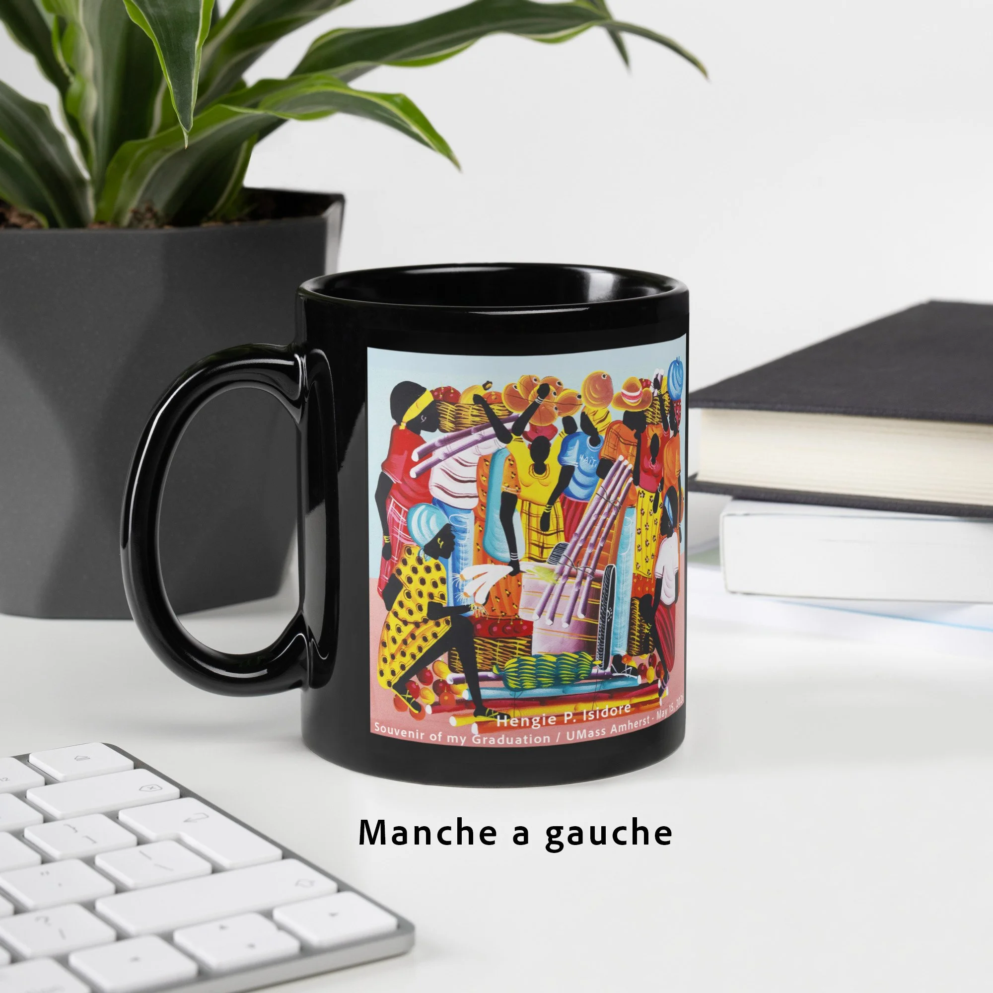 Black Glossy Mug Perso Hengie P. Isidore