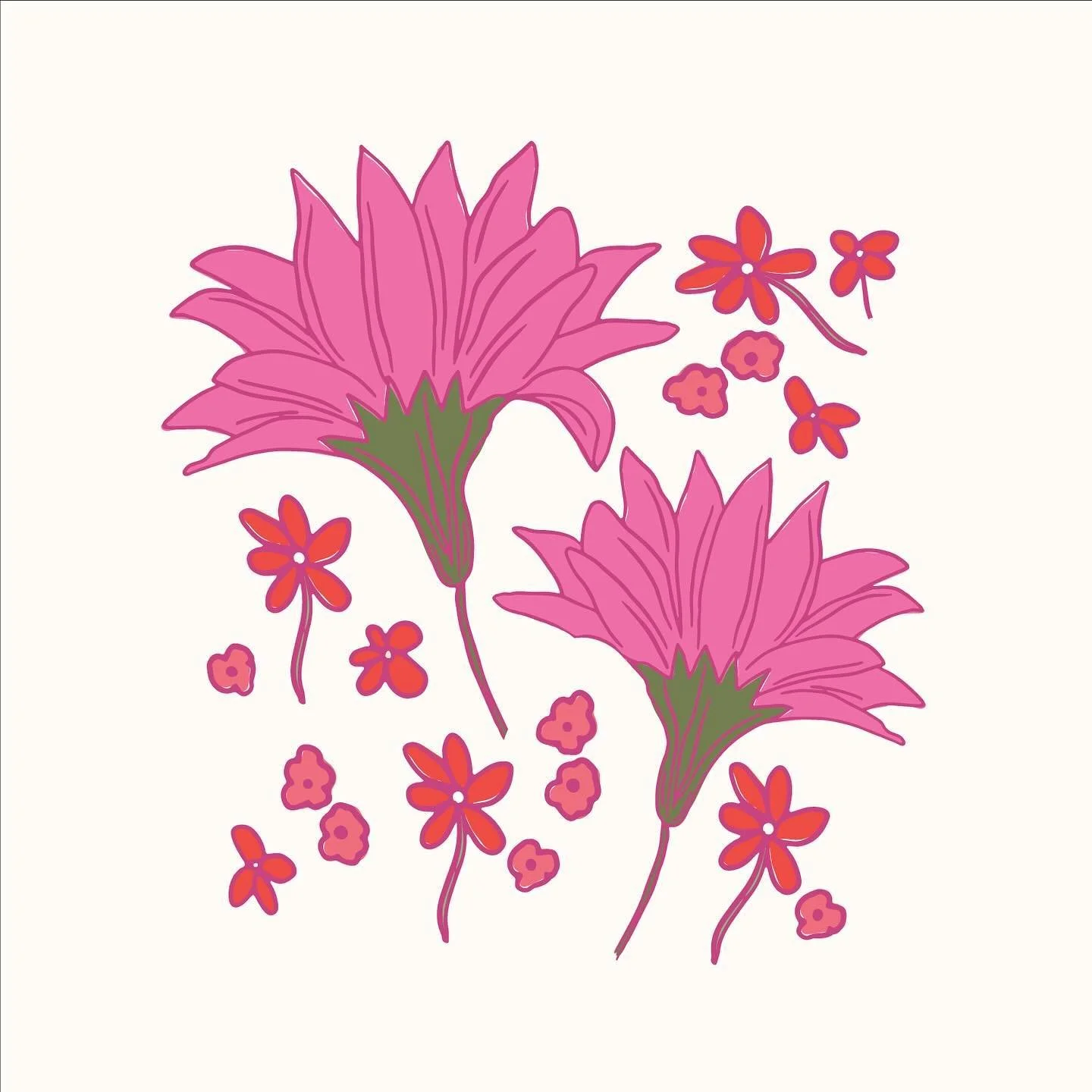 Falling for pink this season&mdash;who says autumn can&rsquo;t be a little bloom-tiful? 🩷🌷 
#pinkblooms #pinkfloralartprint #pinkart #floralartprint #flowerart  kristindanielstudio.etsy.com 🖼️