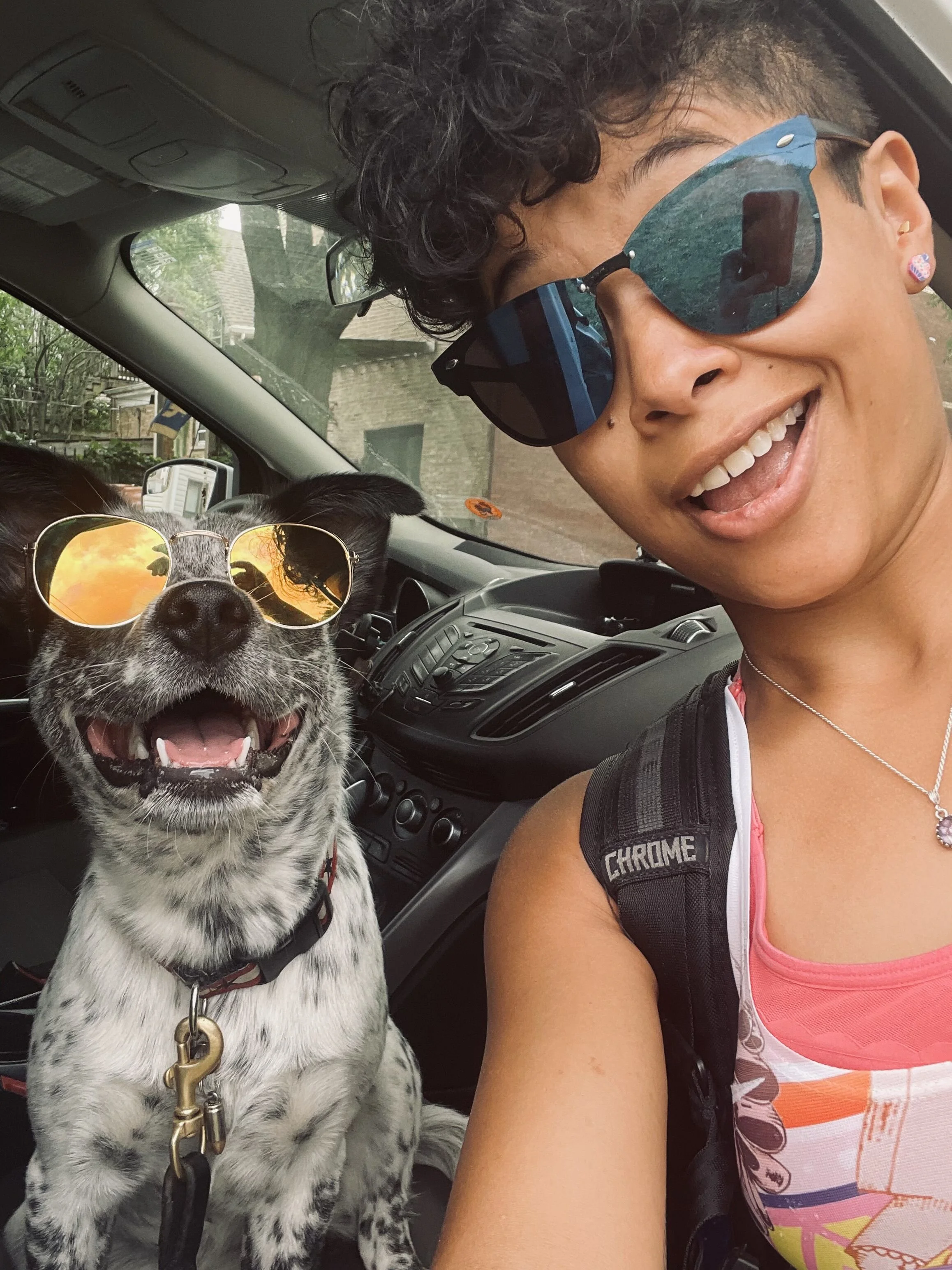 Riot is me in dog form. She is a unicorn, my service dog & just a wonder dog. Ghost passed her the torch as my demo dog. Chances are you'll meet her during sessions ;) 