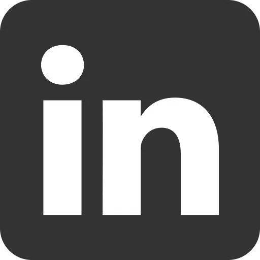 LinkedIn logo with a black background and white letters