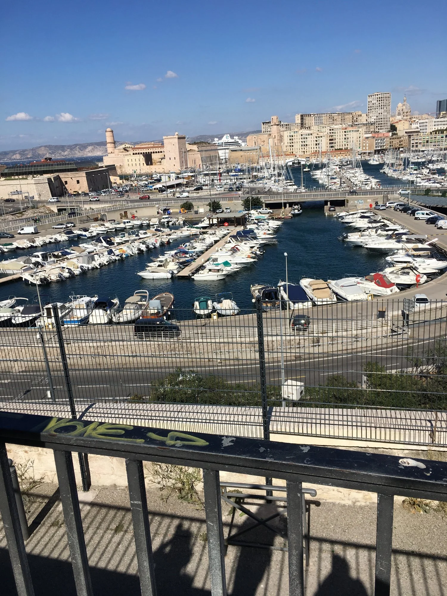  In Marseille overlooking the harbor. These boat slips are in such demand that the time on the waiting list is 50 years! 