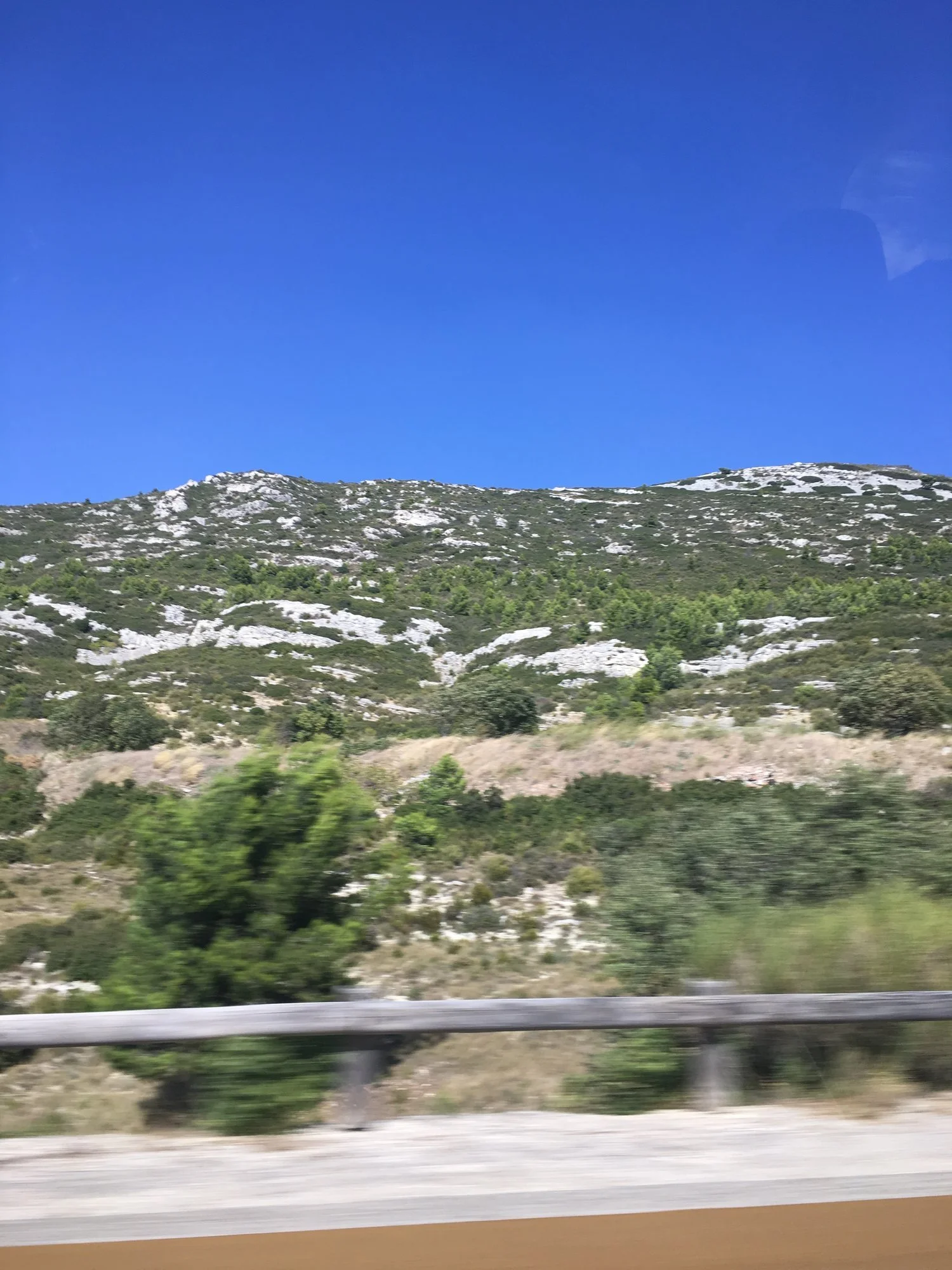  On the road to the country side. &nbsp;Rocky, dry. &nbsp;On drought tolerant plants. &nbsp;Olive trees and grape vines thrive in this warm, dry climate. 