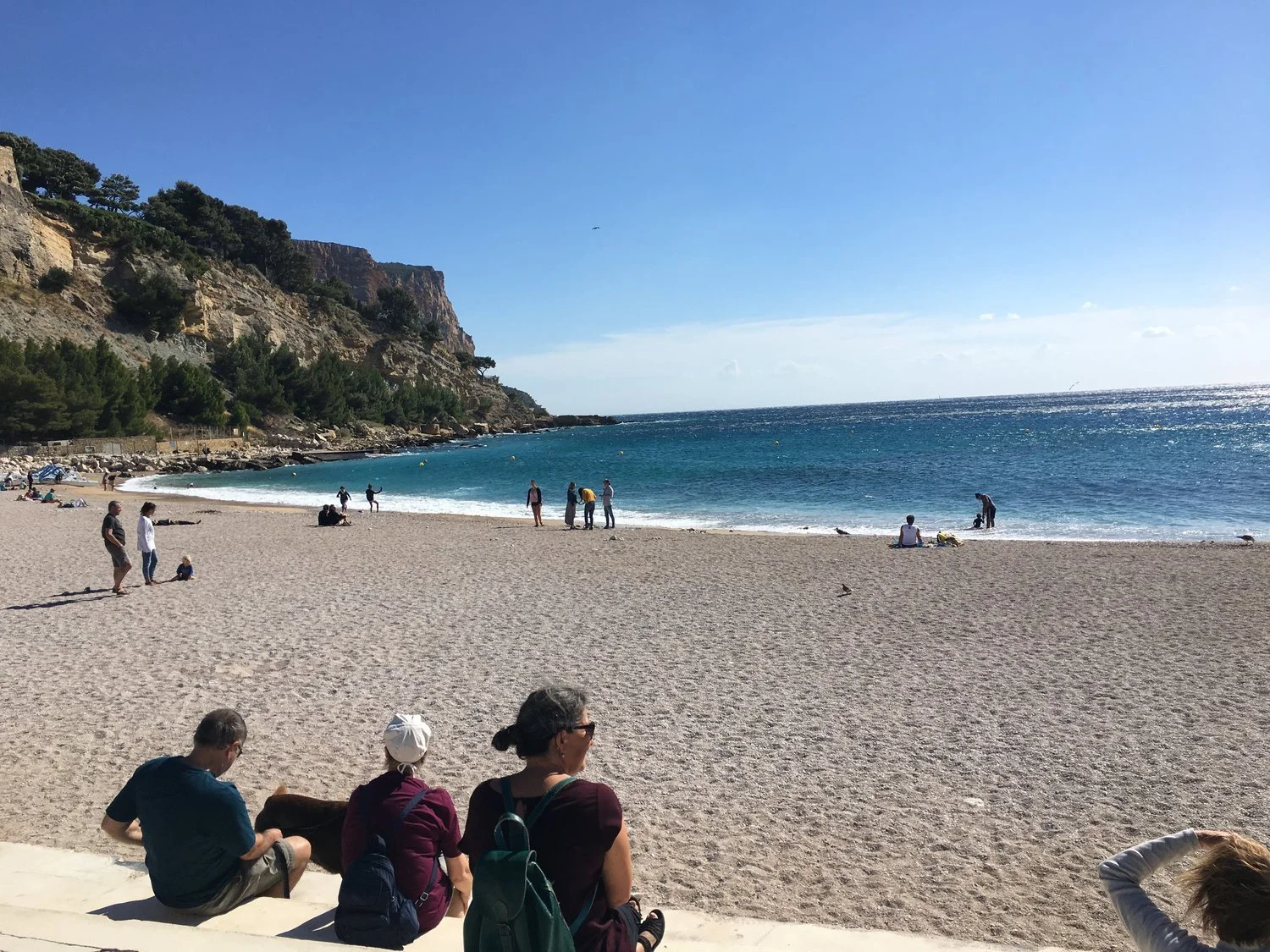  At the beach at seaside town of Cassis. &nbsp; 