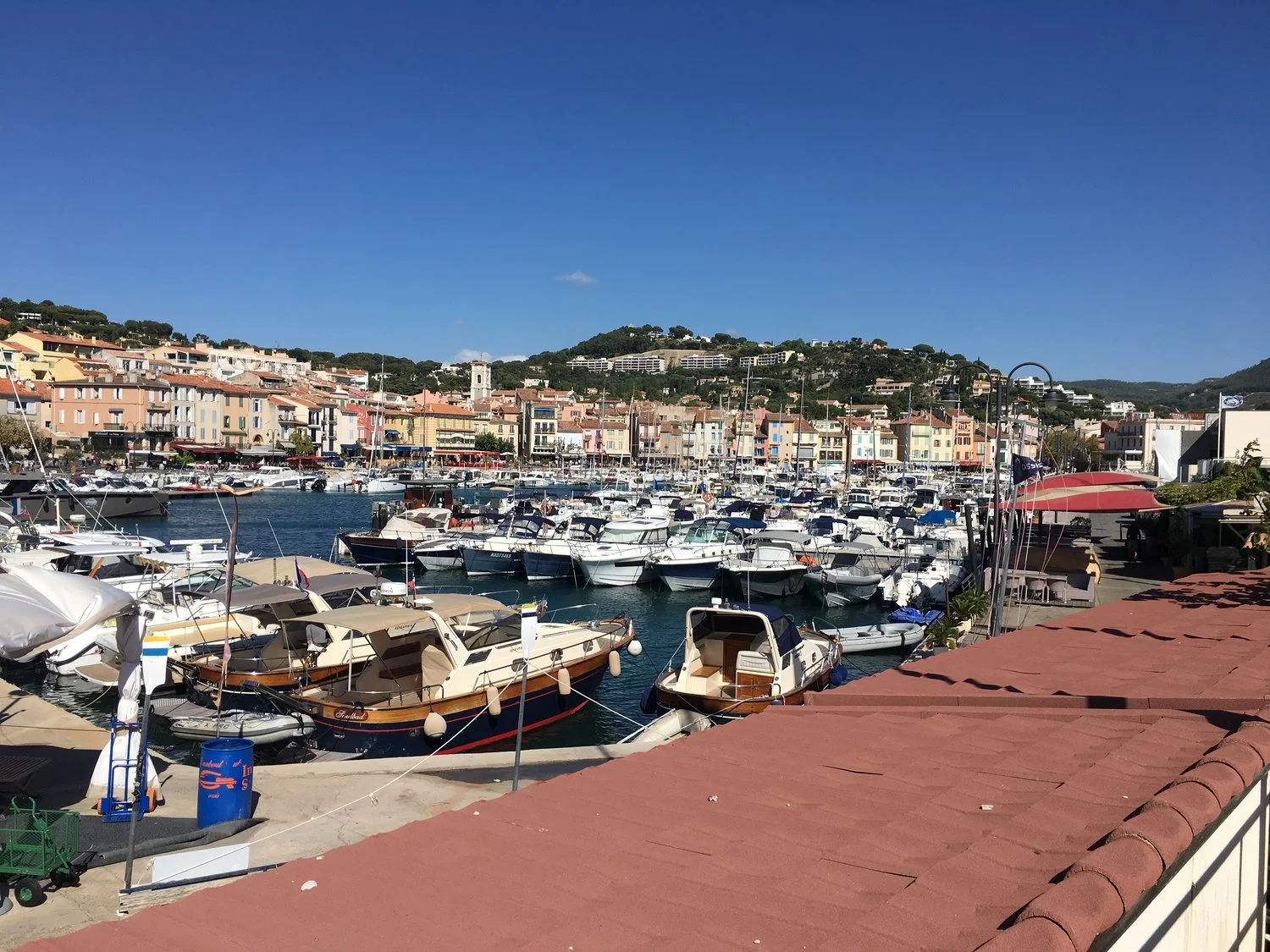  As usual, many boats in the sea side harbor. In this case it was fun watching something of a ‘dance in the wind’ as the boats moved somewhat together in the wind. Or maybe that was the wine as we sat and enjoyed the sunny day at a small harbor resta