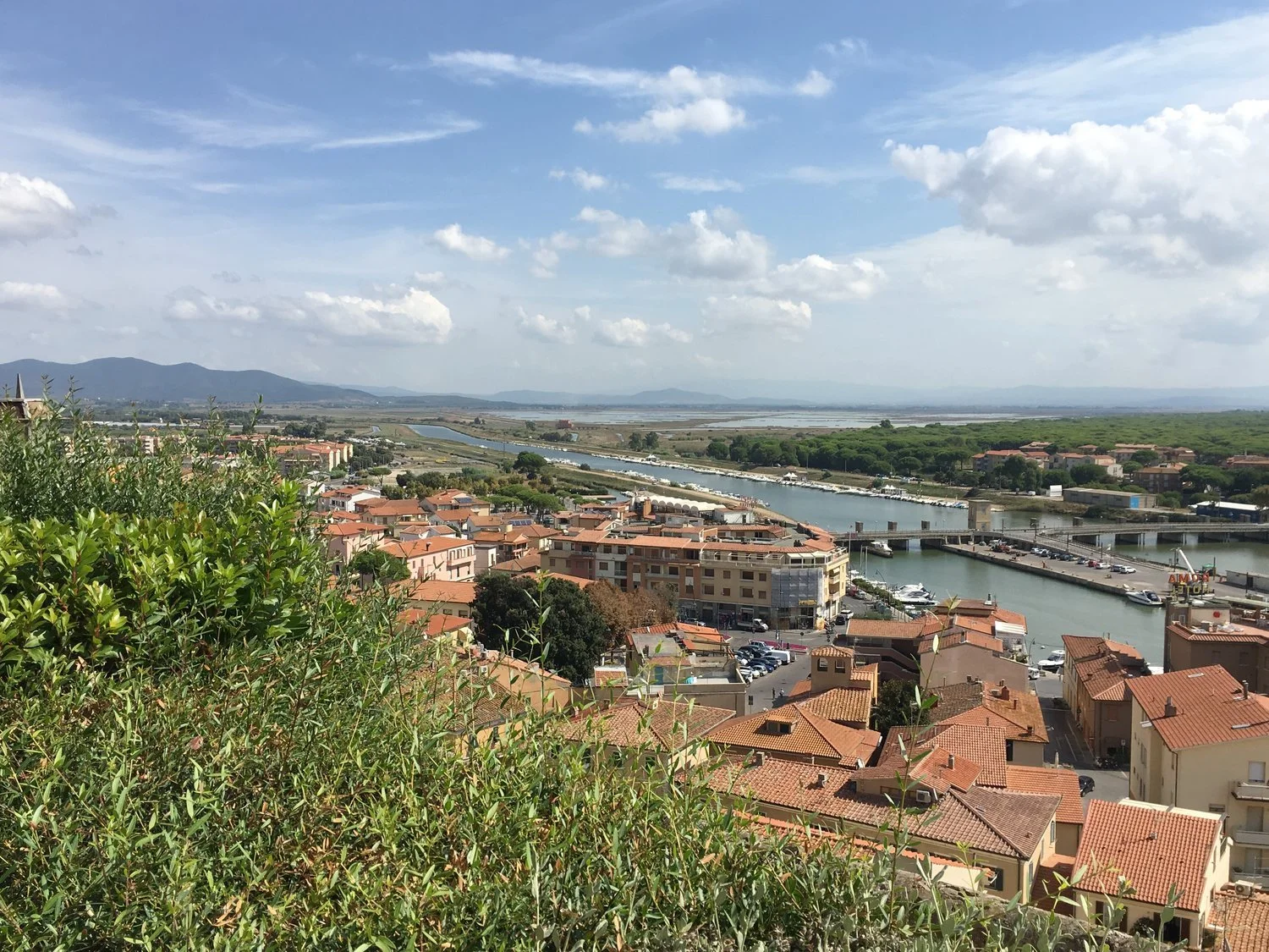  View inland from the old city. &nbsp;You can see part of the swamp area on the right behind the trees. &nbsp;Most of the shallow lake has been drained.&nbsp; 