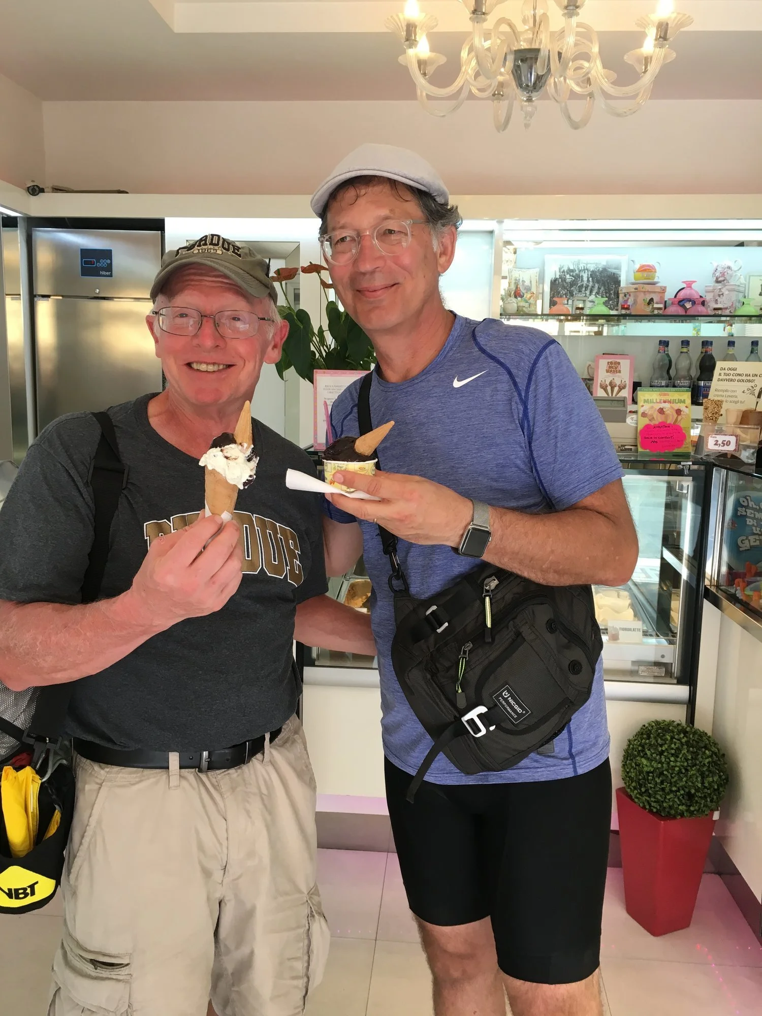  Gelato number two for the guys. There was a contest to determine which place had the best so they had to try both.&nbsp; 