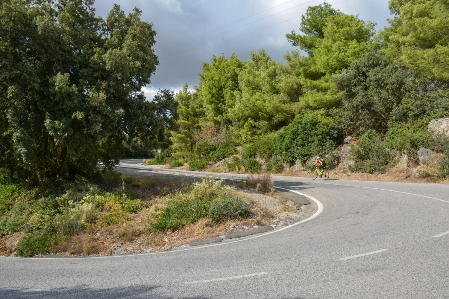  Typical S turn. The joke was that there are no flat roads or straight roads in Tuscany. Our GPS would say ‘continue straight for the next mile.’ &nbsp;We would laugh.&nbsp; 