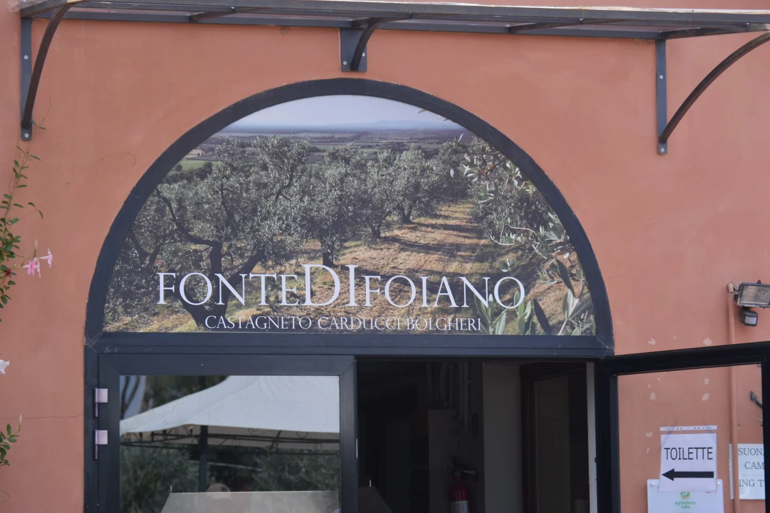  The olive oil grove and business that we visited. Toilette signs are always appreciated as one travels. 