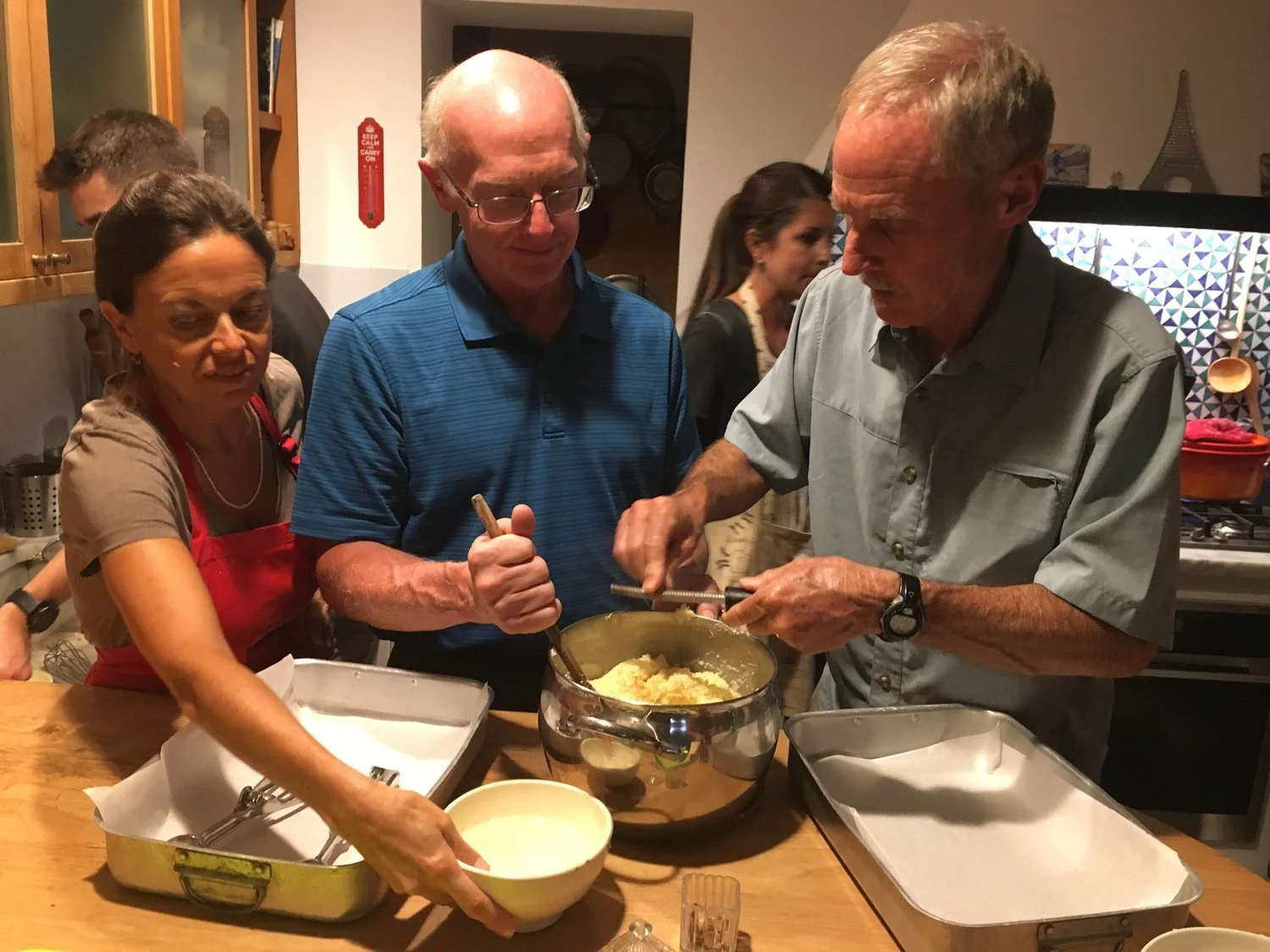  Cooking class with Chicca. &nbsp;Dean made yummy gnocchi. 