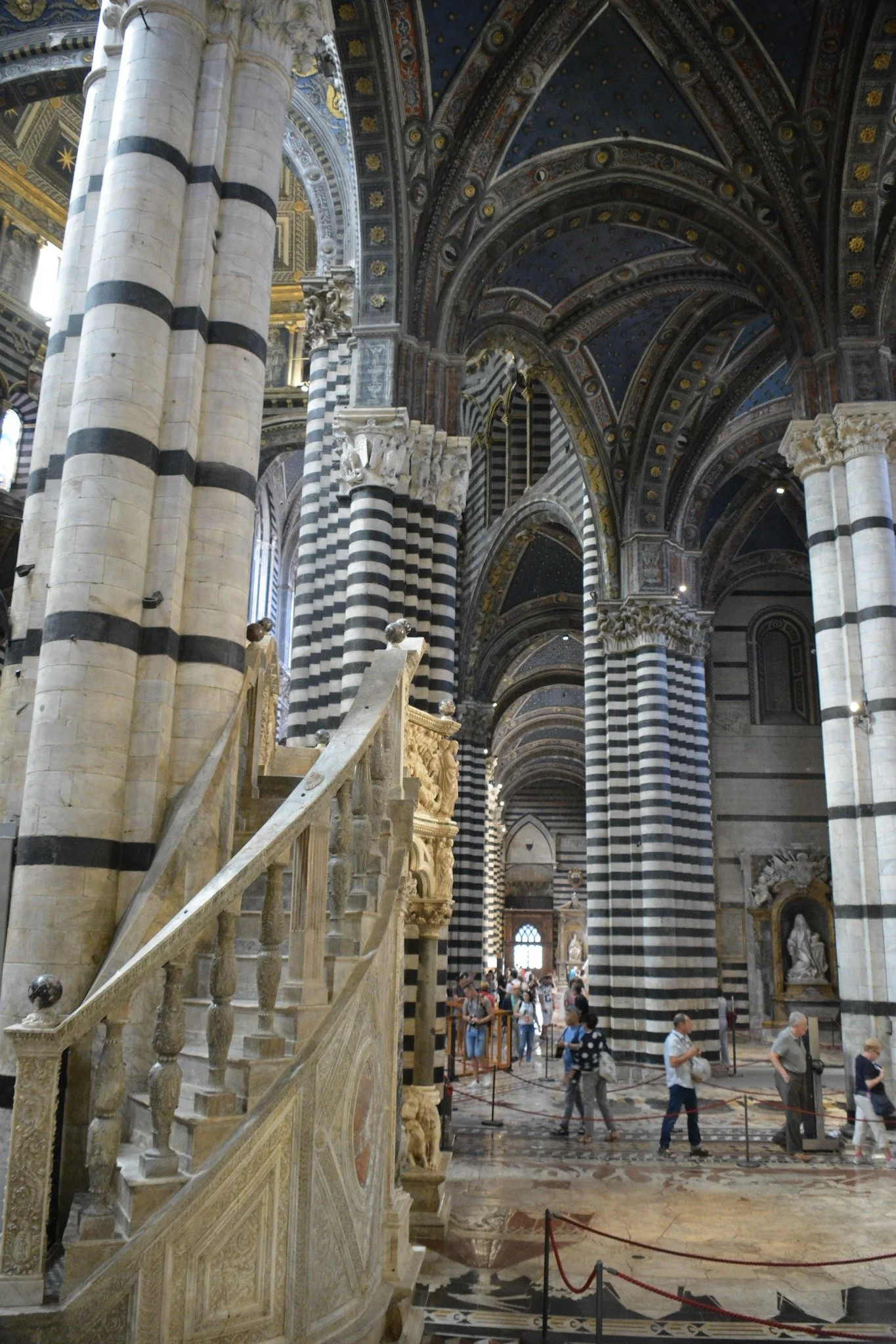  Sienna Duomo interior. &nbsp;Dean thinks our pastors should preach from a tall pulpit but was quite clear that the MMWC couldn’t build one like this.&nbsp; 
