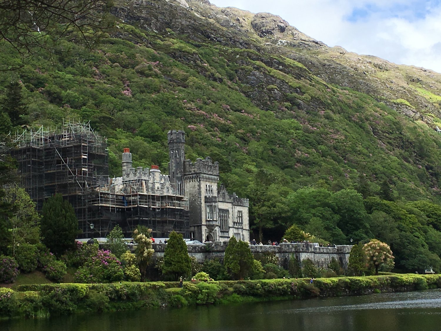  The castle, above, is getting a facelift but is still stately even with scaffolding. 