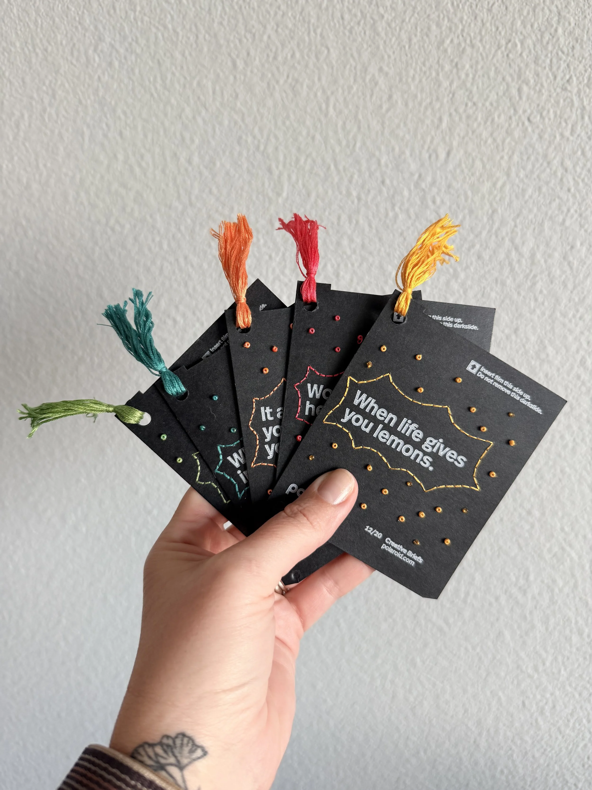 Polaroid Darkslide Bookmarks