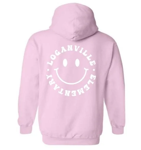 Smiley (LIGHT PINK) available in Hoodie & Short Sleeve tee
