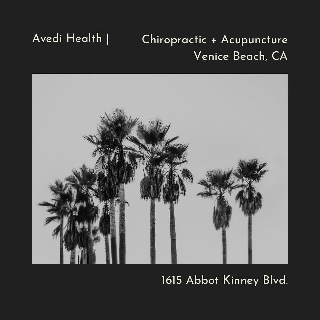 Avedi Health | Chiropractic + Acupuncture 
Venice Beach, CA

#avedihealth #health #wellness #holistic #chiropractic #appliedkinesiology #acupuncture #losangeles #venicebeach #abbotkinney