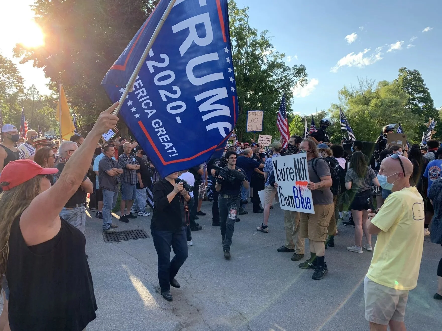 Three Arrested After "Back The Blue" Rally In Saratoga Springs