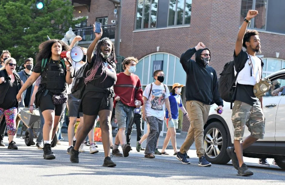 Saratoga Springs police arrest activists outside City Hall on warrants from July protest