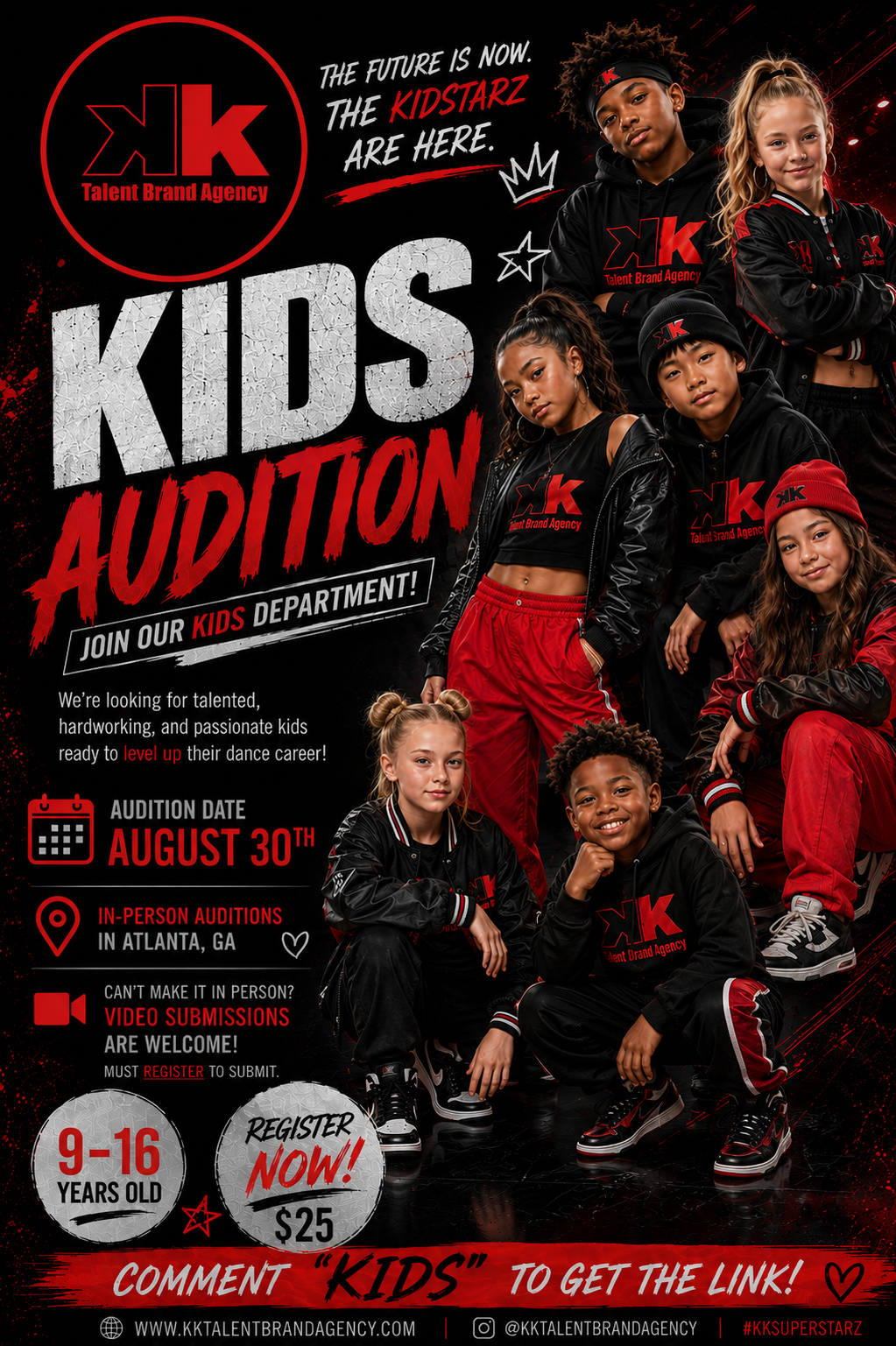 KK Talent & Brand Agency Kids Audition SUNDAY August 30th ATLANTA, GA