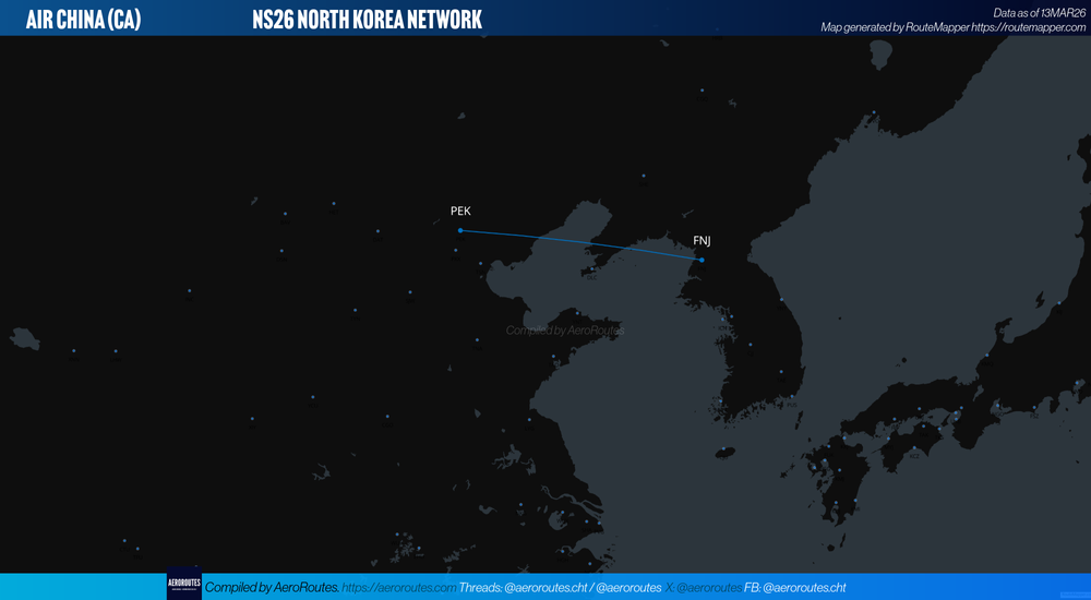 Air China Resumes Beijing – Pyongyang Service in late-March 2026