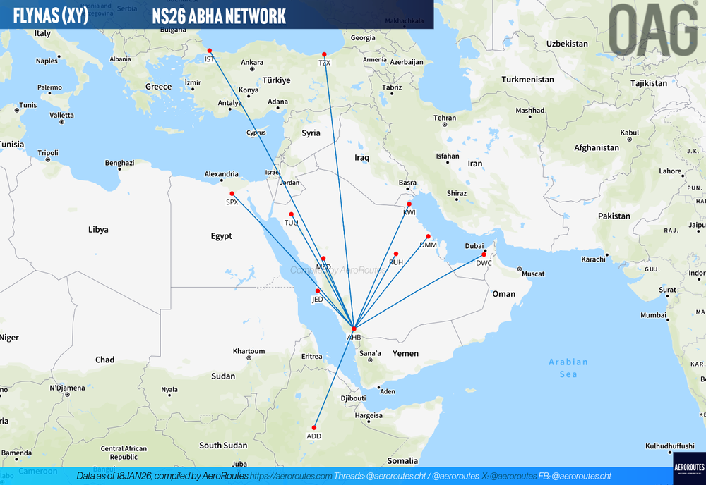flynas Launches Abha Base in late-March 2026