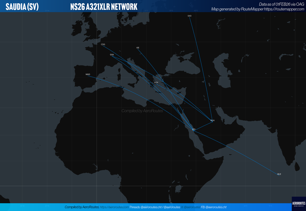 Saudia Adds A321XLR Paris Service From June 2026