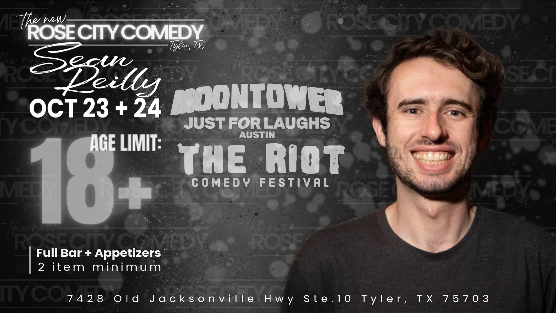 Sean Reilly at Rose City Comedy, October 23–24, 2026. View showtimes and tickets.