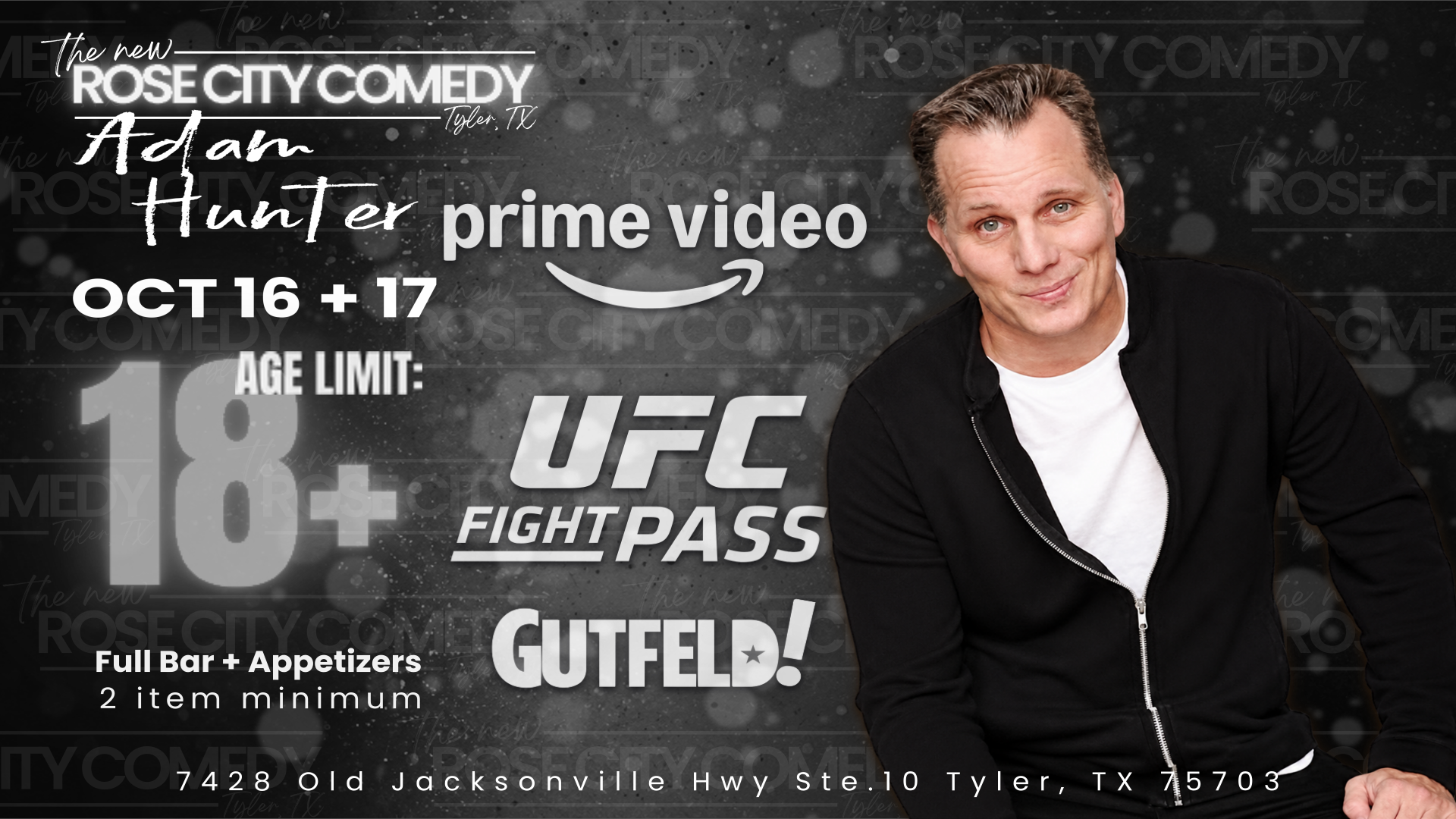 Adam Hunter at Rose City Comedy, October 16–17, 2026. View showtimes and tickets.