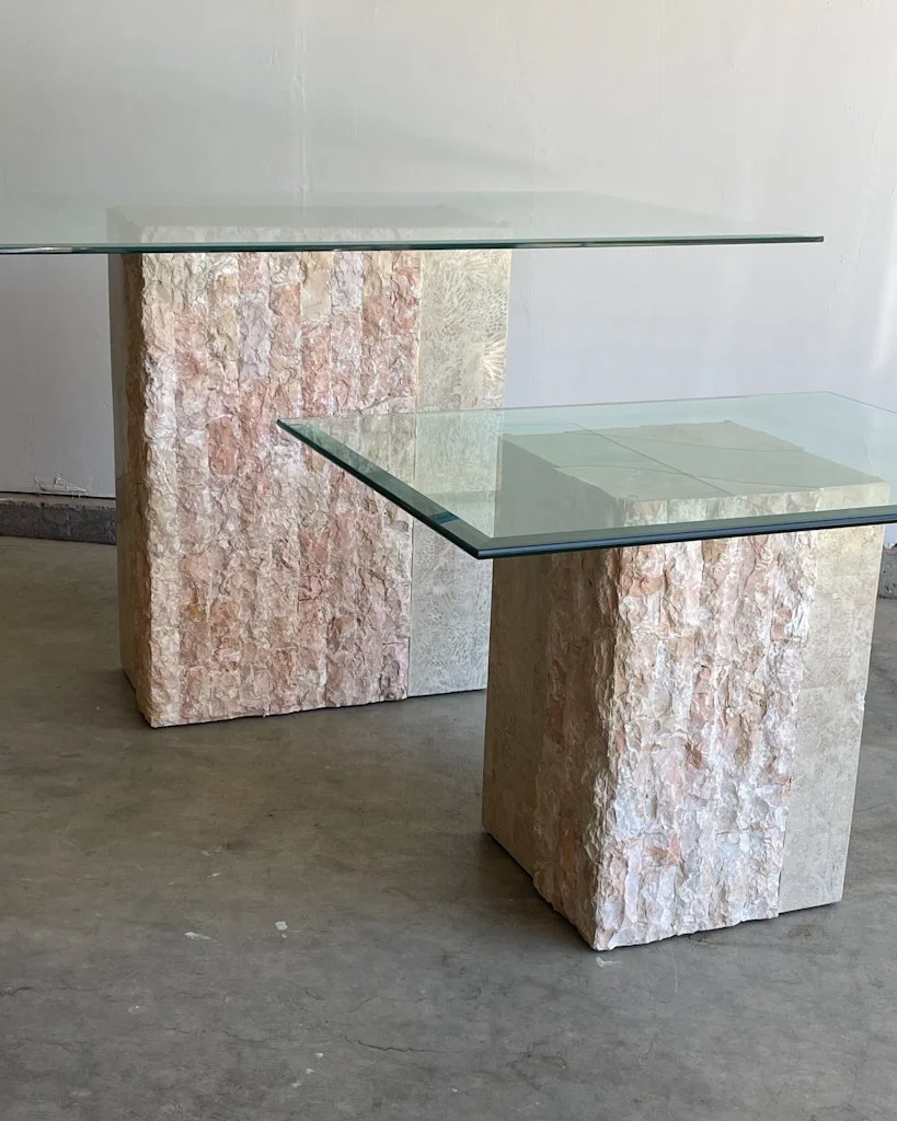 1990s Magnussen Tessellated Stone DINING TABLE ONLY