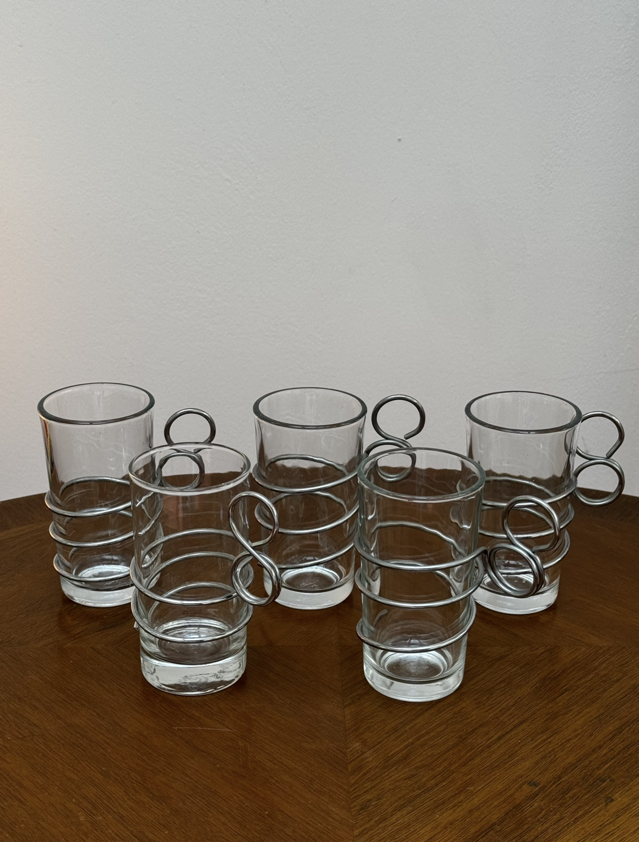 Vintage Chrome Wrapped Glasses - set of 5..png