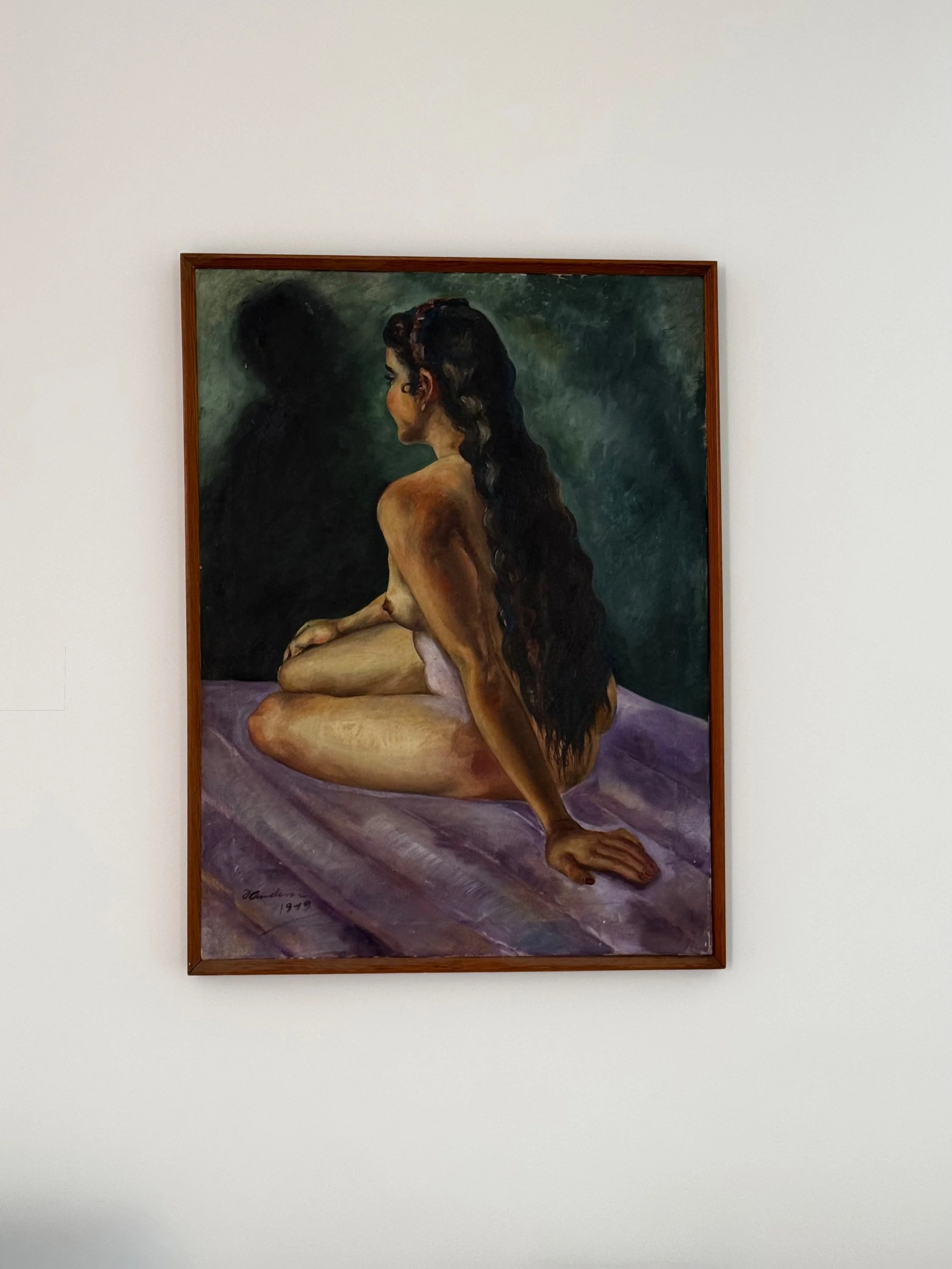Vintage 1979 Oil Figure Painting