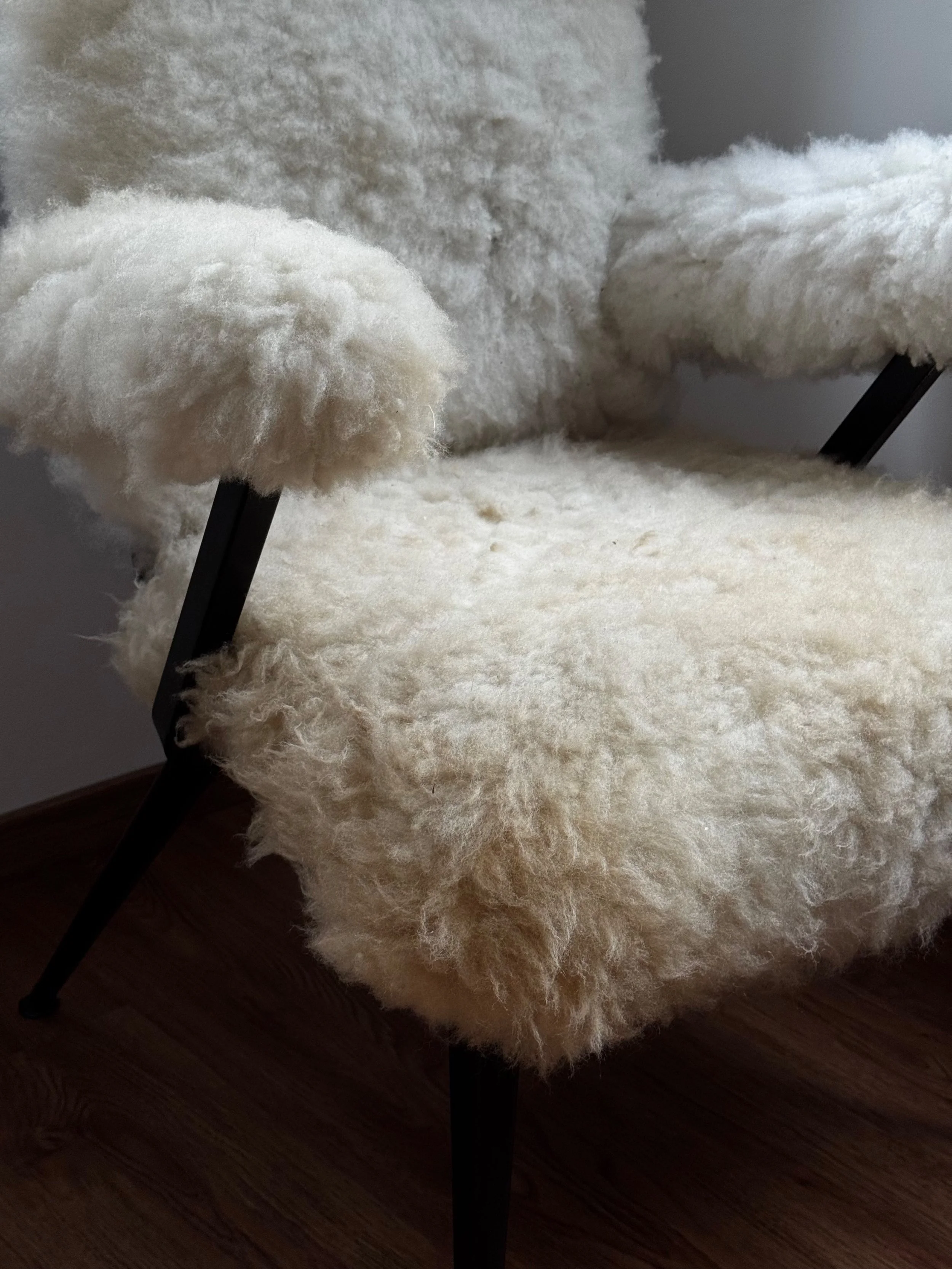 Vintage Sheepskin Chair..JPG