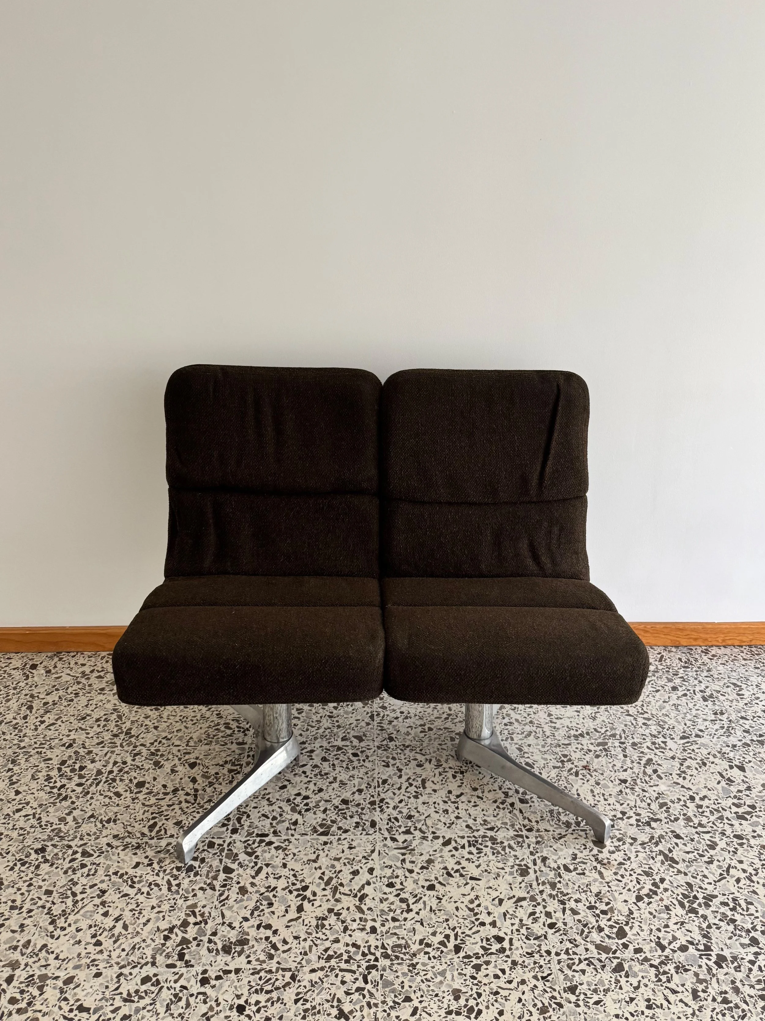 Vintage Brown Loveseat.JPG