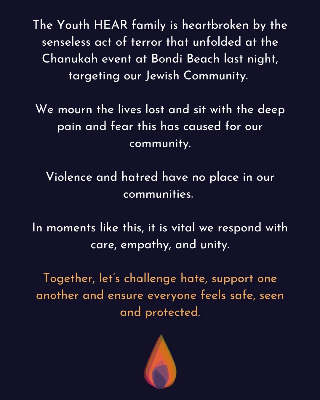 💔

Support Services 
⁠JewishCare: 1300 133 660
Jewish House&rsquo;s 24/7 Crisis Line: 1300 544 357
Lifeline: 13 11 14
NSW Health Mental Health Line: 1800 011 511
Kids Help Line: 1800 55 1800
Beyond Blue: 1300 22 46 36

Reporting
To report something 