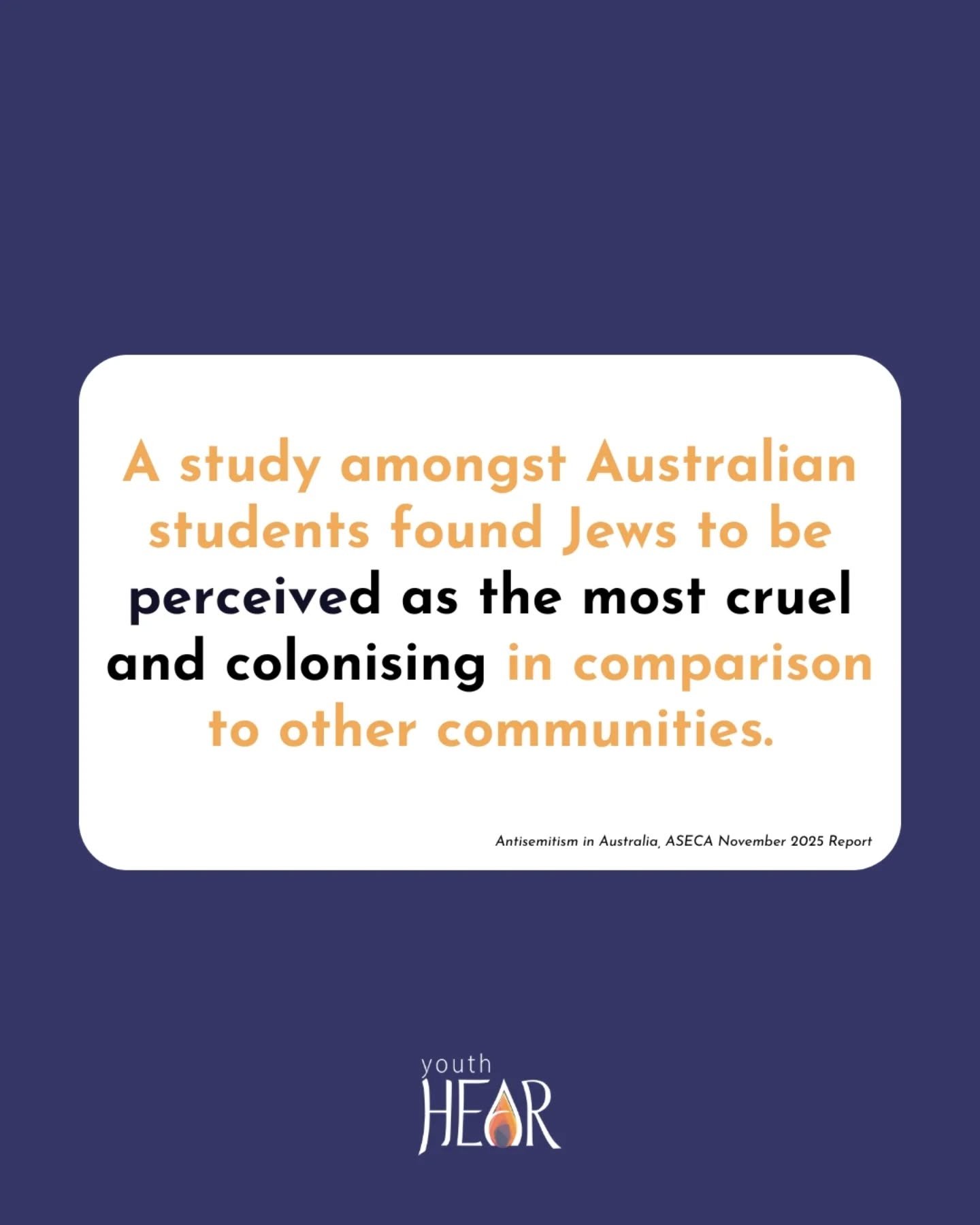 A 2025 study by ASECA examined Australian attitudes toward the Australian Jewish community amid a documented rise in antisemitism. Surveying more than 2,100 non-Jewish Australians aged 18 and over, the research highlighted the growing prevalence of s