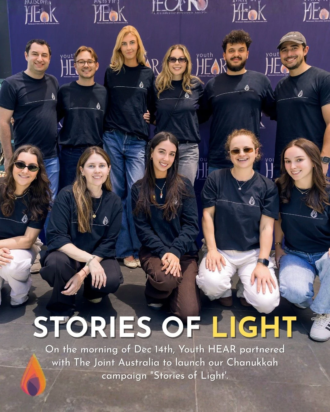 On December 14th 2025, Youth HEAR and The Joint Australia celebrated our Stories of Light event by making Chanukkah doughnuts alongside Holocaust survivors, Peter and Yvonne Halasz.

Each attendee was also given a packet of candles and an exclusive l