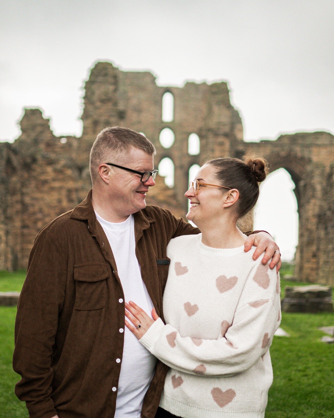 Nowt like a pre-wedding shoot to get used to being in front of the camera before the big day!

We recently ventured out on a wet, wild and windy weekend to Tynemouth Priory with the lovely Toni &amp; Chris (and their two kids!) for a little pre-weddi