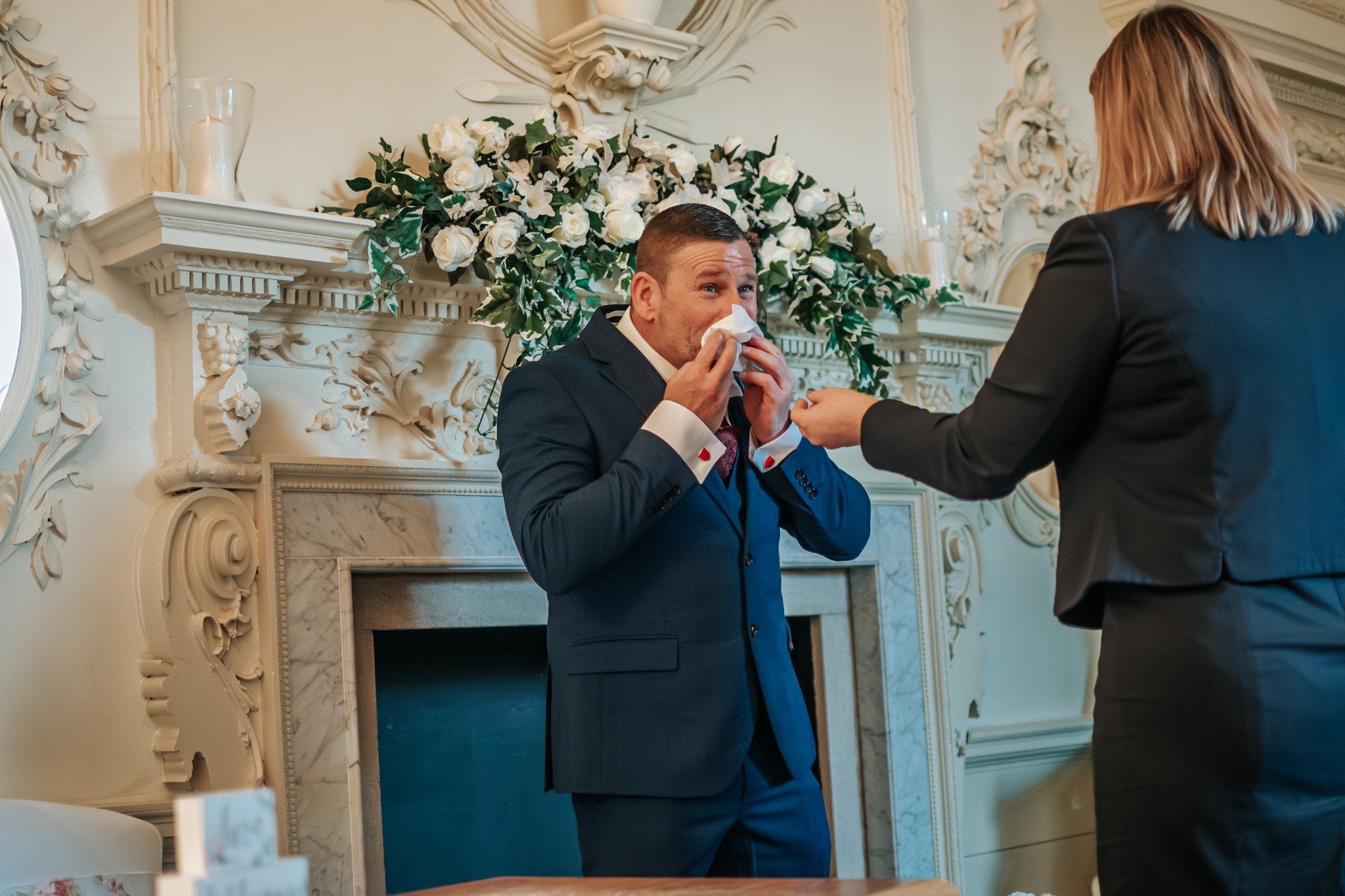 We're all about capturing those candid moments here at B&amp;C and here's a prime example.

This is Guy spitting out his chewing gum, ready for the Clare's arrival. He had to be prompted by the registrar, the poor man just wanted minty fresh breath o
