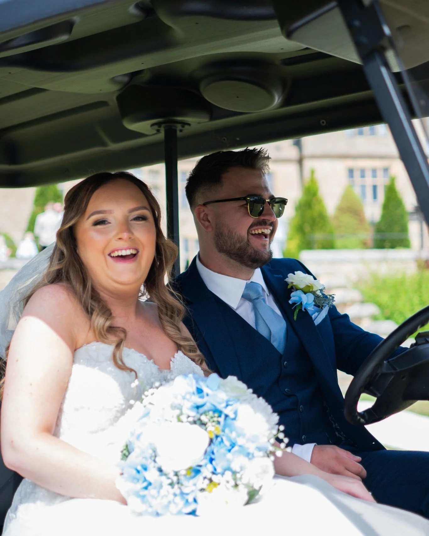 Golf course at your venue? Then hop onto a golf buggy 😆
Funny thing is, Shaun hasn't actually passed his test (yet)
 #BrideToBe #northeastweddingphotographer #northeastweddingsupplier #WeddingSuppliers #northumberlandweddingphotographer #bridetobe