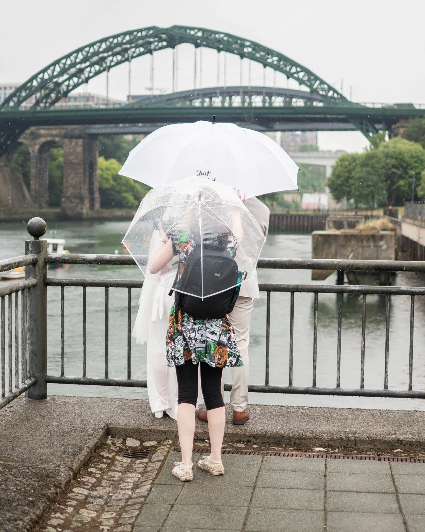 When it's raining but that doesn't stop you getting the shot you want. 
We have two trusty wedding umbrellas to keep you and (one) of us dry... lets just say Dan got the short straw that day 😂
 #northumberlandweddingphotographer #weddingphotograph