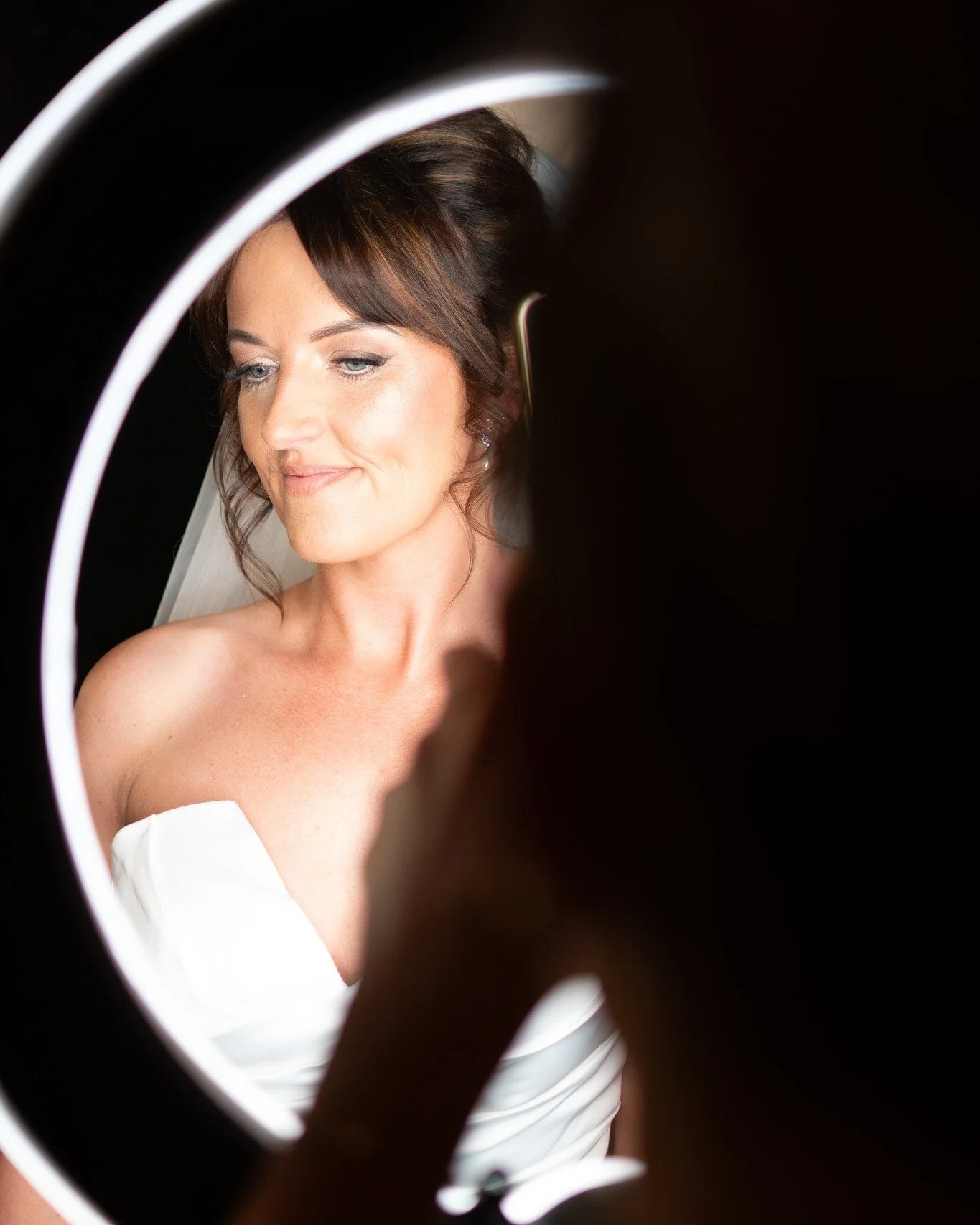 We love it when a make up artist brings their ring light as we can get a sneaky shot just like this. Gemma's face is beautifully lit and looks amazing!
@thecroft_hotel 
 #northeastweddingphotographers #northeastphotographer #weddingphotographer #co
