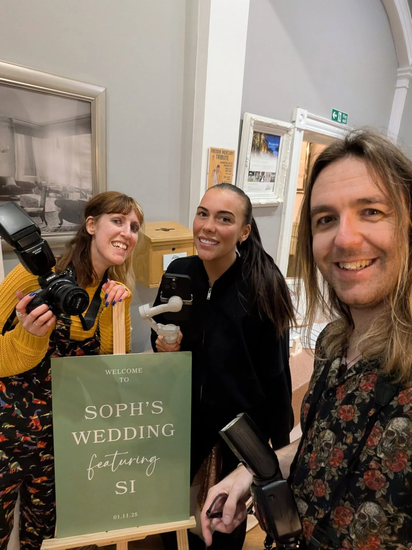 The dream team! We are at Sophie and Si's beautiful wedding at the Bannatyne Hotel in Darlington, joined by the lovely Courtney from @capturedbyycourtney