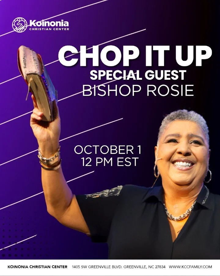 Chop It Up is our midweek Bible study where we dive deeper into the message and spark meaningful conversations. This week, we&rsquo;re thrilled to have a very special guest joining us, our bishop!  Get ready to light up the comments and show her some