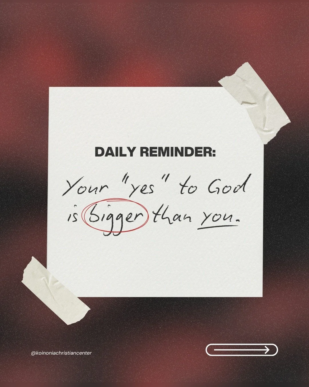 Your obedience to God is not just a personal journey; it&rsquo;s a pathway that influences, impacts, and blesses other people. 

▶️ Watch the full sermon of It's Bigger Than You on our Youtube channel or download + listen on the KCC App