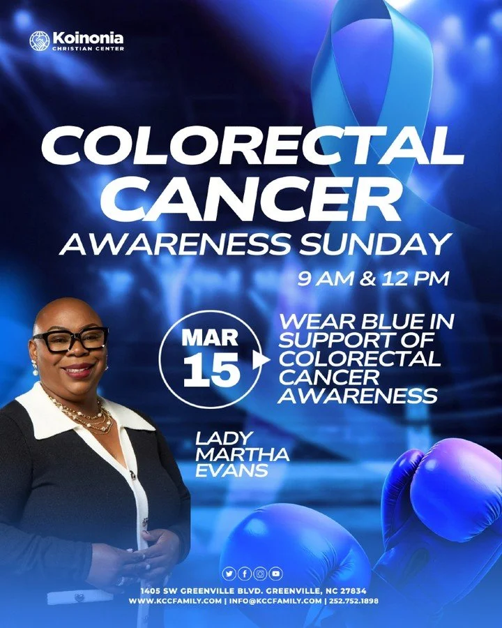 Join us this Sunday, March 15, 2026, as we spotlight colorectal cancer&mdash;a disease that deeply impacts our community. Together, we&rsquo;ll learn about the importance of early detection, share vital resources, and stand in faith and support for t