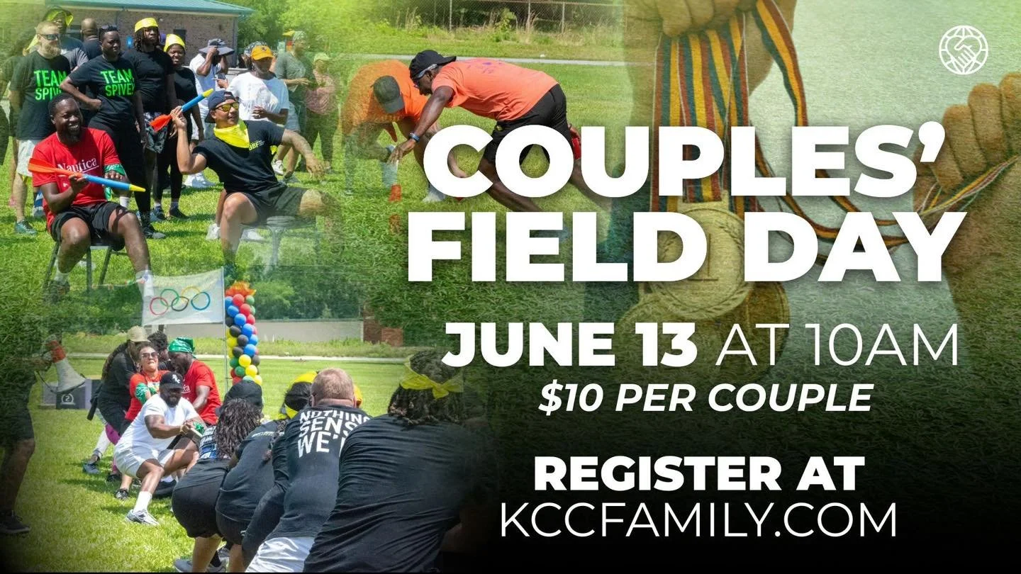 Calling all dynamic duos! 📣 It&rsquo;s time to put your teamwork to the test at Couples&rsquo; Field Day. Whether you're here for the bragging rights or just the laughs, you won't want to miss it!
🗓️ When: June 13 at 10 AM
💰 Cost: $10 per couple
?