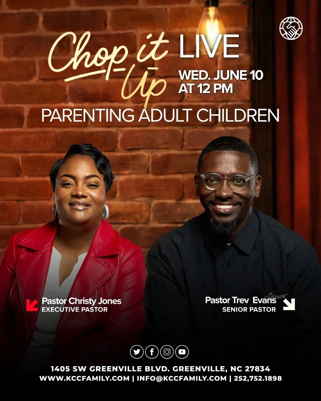 We&rsquo;ve been talking about parenting, and Pastor Trev came through with a WORD this Sunday!

Now we&rsquo;re keeping the conversation going with a special live Chop It Up all about parenting adult children. Come with your questions. Come ready to